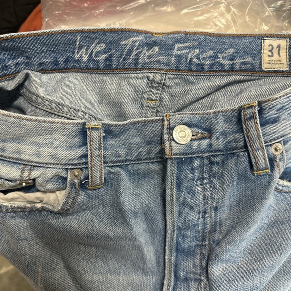 We The Free Light Blue Distressed Jean Shorts - Picture 5 of 5